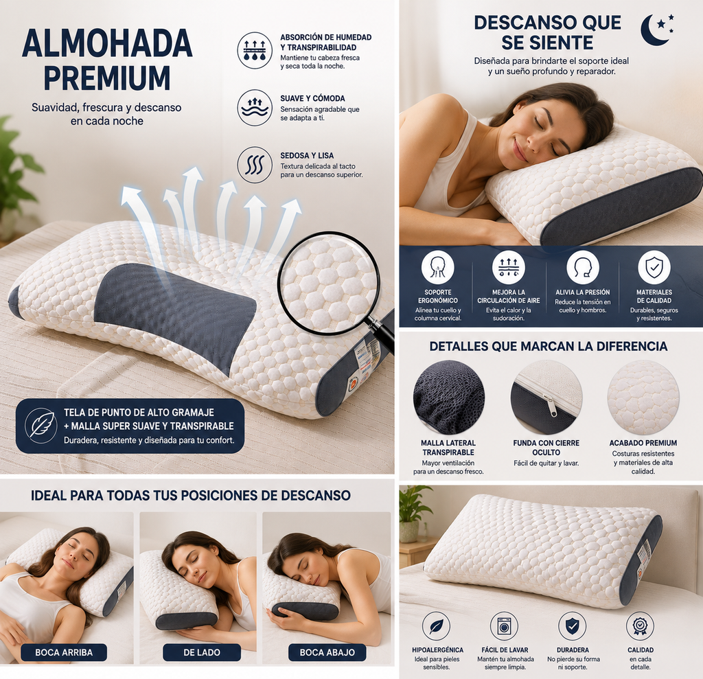 Almohada cervical para el cuello