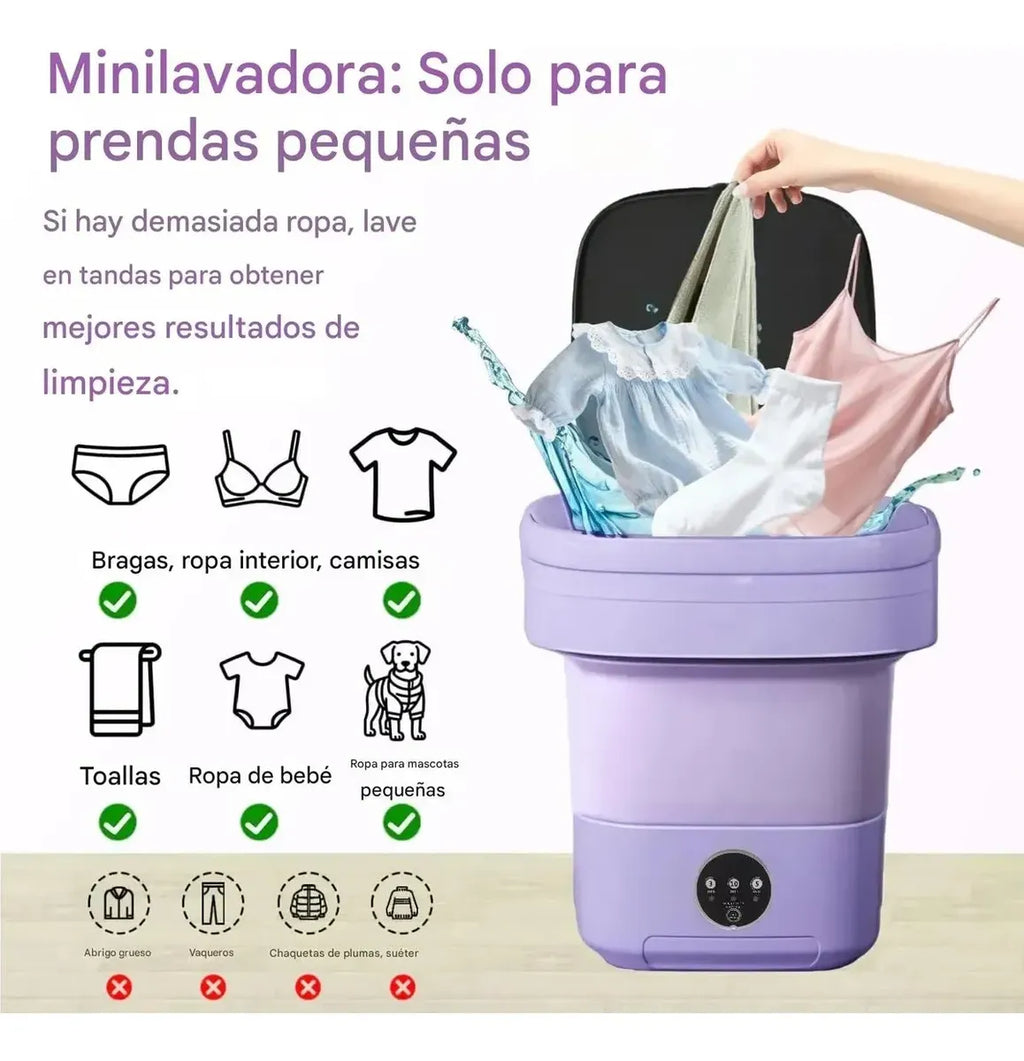 Lavadora Y Secadora Plegable Portatil 7L