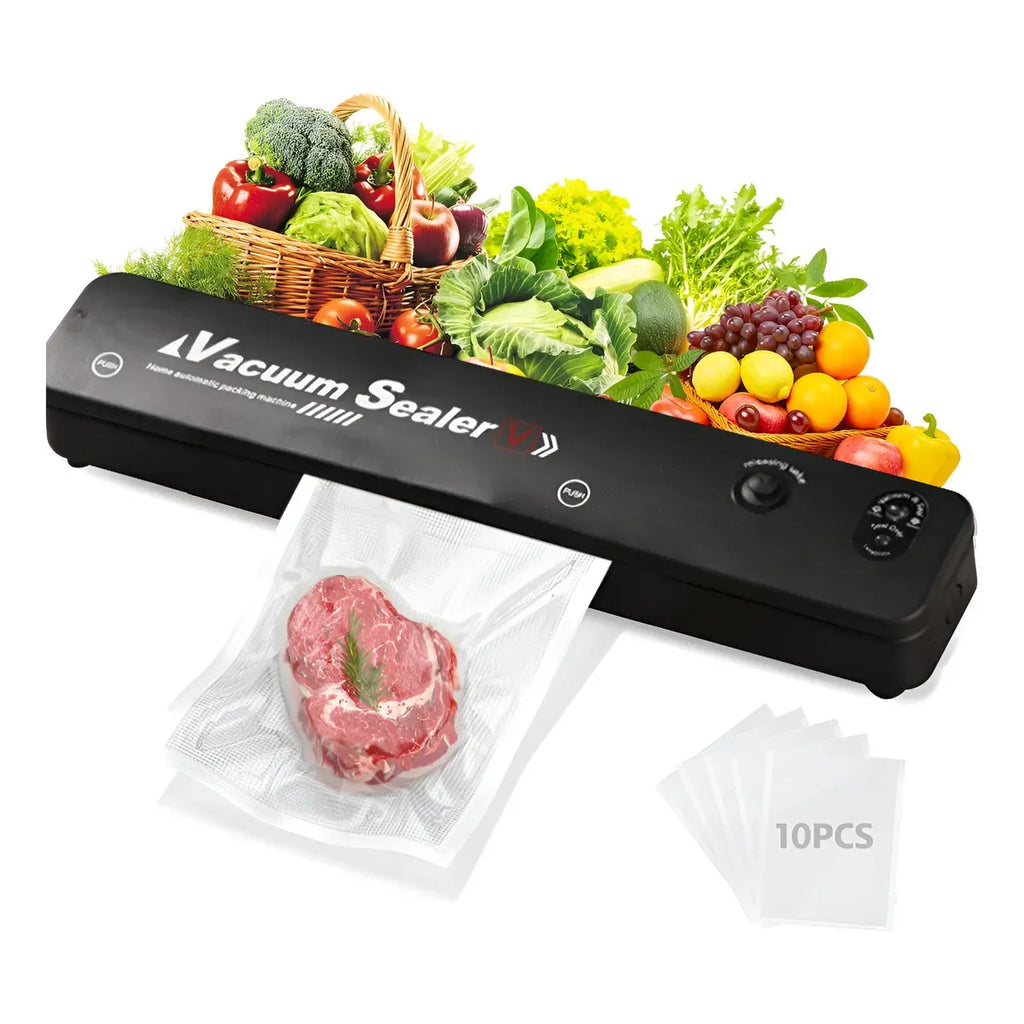Máquina Selladora de Bolsas al vacío Automática + 6 tapas silicona