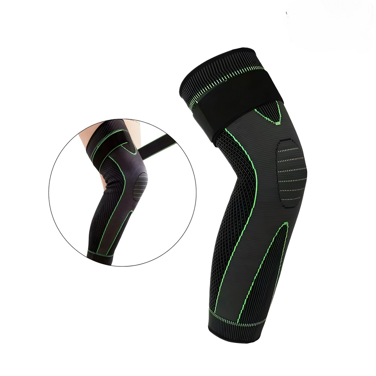 Rodillera Larga De Compresión De Rodilla