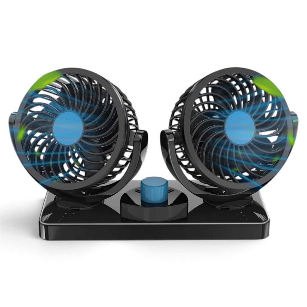 Ventilador Doble Para Coche De 360°