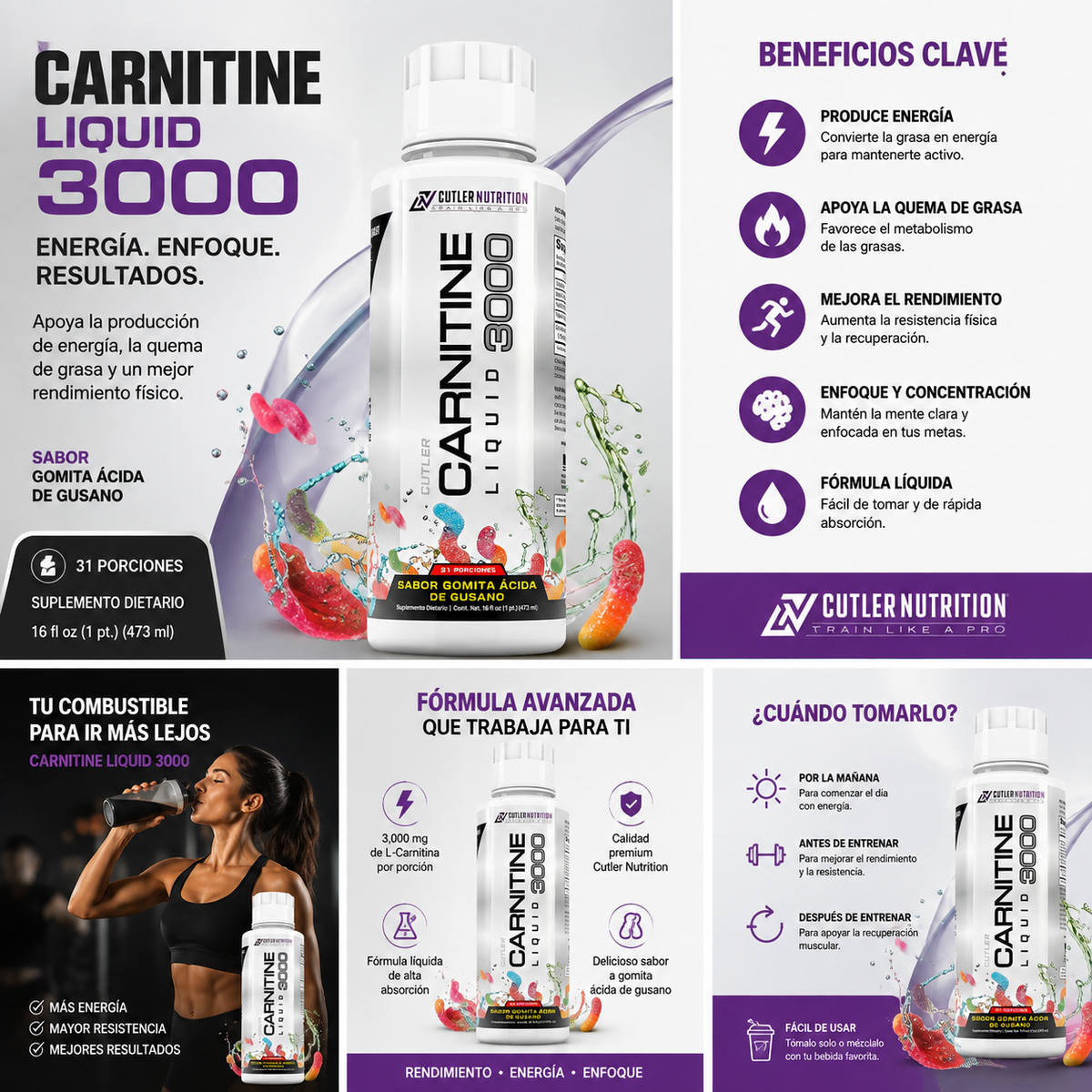 Suplemento Carnitina Liquida 3000